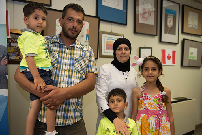 A photo of Raed and his family