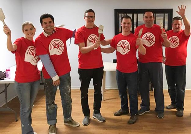 A photo of Community Action Day participants.
